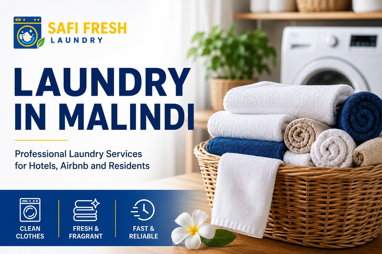 Laundry in Malindi with professional towel cleaning and wash services for hotels and Airbnb